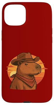 Capybara Cowboy Zen et Sauvage du désert Coque pour iPhone 15 Plus