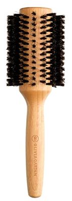 Olivia Garden Healthy Hair Spazzola Termica Rotonda in Bambù con setole in puro cinghiale, Diametro 40mm - Spazzola ecologica in bambù con setole in puro cinghiale per capelli brillanti