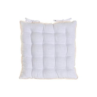 COJIN SILLA LINO 42X42X6 300 GR, BLANCO ROTO