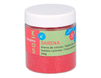 INNSPIRO Sable de couleur rouge doux 100 gr, pour décoration et artisanat