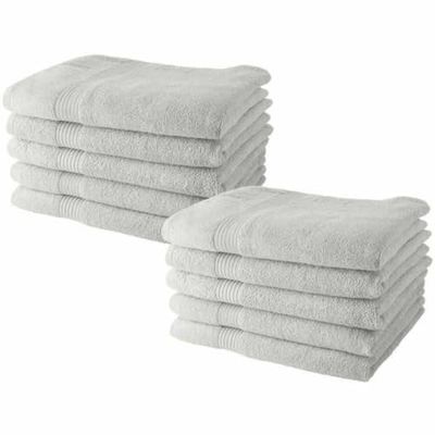 TODAY Set di Asciugamani Bianco 10 Pezzi 70 x 130 cm