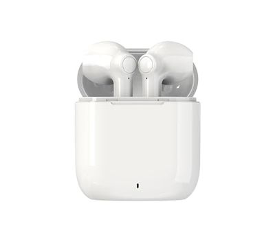 Denver TWE-39W True Wireless Écouteurs Intra-Auriculaires sans Fil avec Microphone, boîtier de Charge et 4,5 Heures d'autonomie, Bluetooth 5.0, Blanc