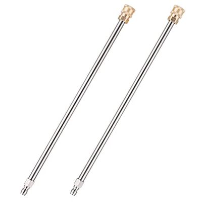 JOEJET Lot de 2 rallonges de nettoyeur haute pression en acier inoxydable de 43,2 cm avec connexion rapide de 6,35 mm