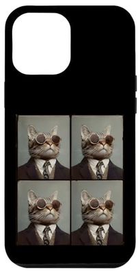 Funny Photobooth Cat wearing Sunglasses and a Suit Case for iPhone 12 Pro Max
