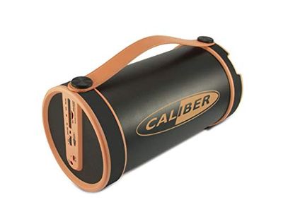 Caliber Bluetooth Speaker Draadloze Speaker - Optie voor FM-radio - Compact met een comfortabel handvat - Oranje - Batterijduur van 3 uur.