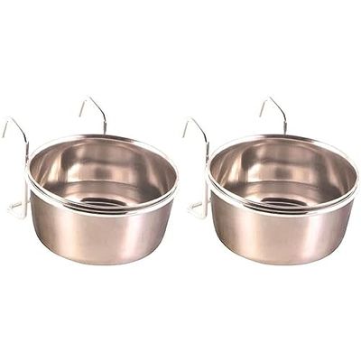 Trixie - Ciotola in Acciaio Inox con Supporto, capacità 300 ml, Diametro 9 cm (Confezione da 2)