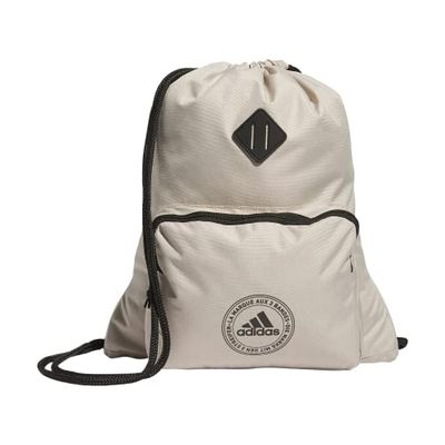 adidas Unisex's Classic 3s 2 Sackpack väska, Wonder Beige/Svart, One Size, Wonder Beige/Svart, en storlek