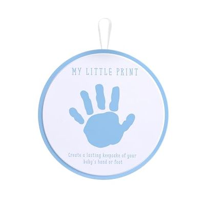 Reece Studio Baby Dagelijks Blauwe Klei Tin Kit, Pasgeboren Handafdruk Of Voetafdruk Makers, Baby Boy Handafdruk Impressie Keepsake, Blauwe Klei