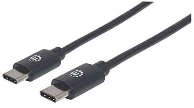 Manhattan 354868 USB 2.0 typ C-kabel typ C-kontakt till typ C-kontakt 480 Mbit/s, 0,5 m svart
