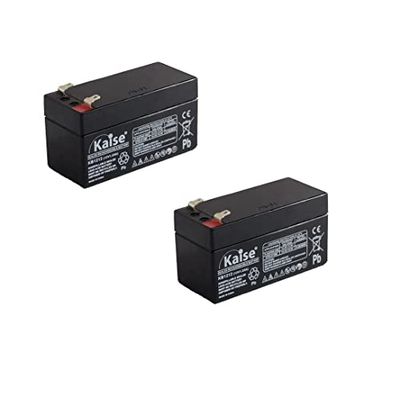 Kaise Technologies Batería de Plomo AGM VRLA 12 V - 1,2Ah/Modelo KB1212-2 Unidades