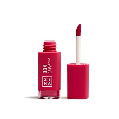 3INA MAKEUP - The Longwear Lipstick 334 - Labial Líquido Rosa vivo de Larga Duración con Acido Hialurónico para Hidratar los Labios - Barra de Labios Matte de Alta Pigmentación - Vegan - Cruelty Free