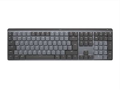 Logitech MX Mechanisch, Draadloos Verlicht Toetsenbord, Stille Tactiele Schakelaars, Duitse QWERTZ indeling - Grijs