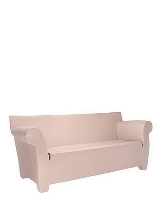 Kartell Bubble Club Divano Divanoletto, Polietilene colorato in Massa, Cipria, 3 posti