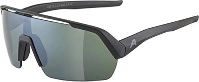ALPINA Unisex - Adulti, TURBO HR Q-LITE occhiali sportivi, black matt/silver, One Size