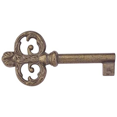 cyclingcolors 1x Vintage Style Open Barrel Skeleton Key Furniture Cabinet Antique Burnished