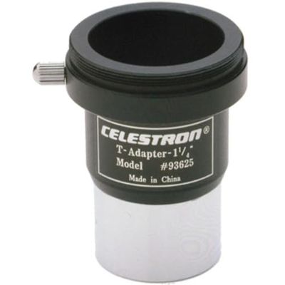 Celestron 93625 1,25" universal: adaptador T para câmara SLR ou DSLR, prateado/preto