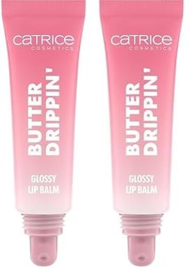 Catrice Cosmetics Bálsamo labial brillante Butter Drippin' Glossy Lip Balm, hidratar/humectar, cuidado, brillante, rociado, 10 ml (Paquete de 2)