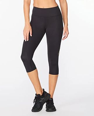 2XU Force Mid-Rise Compression 3/4 Tights Pantalon, Kaki, S Femme