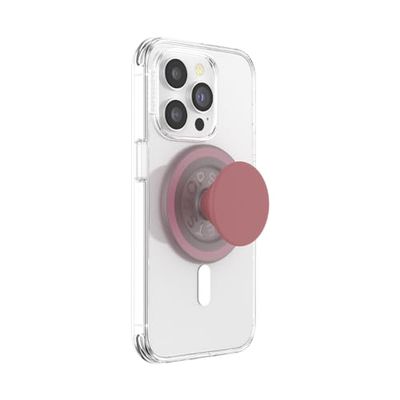 PopSockets: PopGrip Round per Magsafe - Anello Adattatore per MagSafe Incluso - Supporto e Impugnatura per Telefoni Cellulari e Custodia con un Top Intercambiabile - PopOut Basic Clay