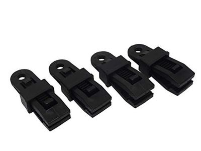 C.A.O. Pack 4 Clips œillets-Couleur Noir-Longueur 8,5 cm-Largeur 3 cm Adulte Unisexe