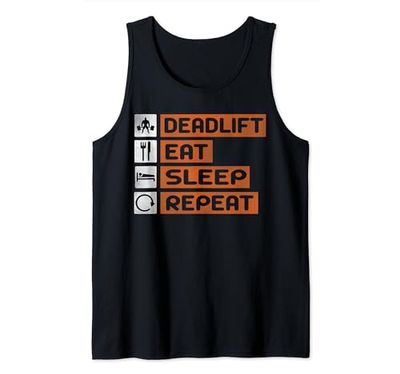 Eat Sleep Deadlift Repeat - Deadlift Powerlifting Quote Canotta