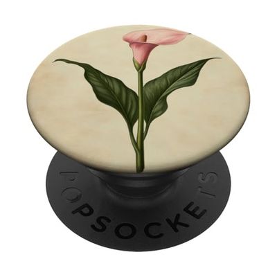 Calla Lily Floral Vintage Científica Ilustración Flor PopSockets PopGrip Adhesivo