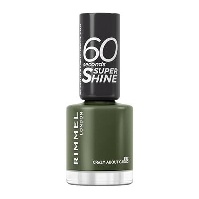 Rimmel London, 60 Seconds Super Shine, smalto per unghie, 882 Crazy About Cargo, 8 ml