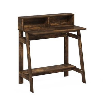 Furinno Simplistic A Frame Computertafel, hout, barnsteengrenen, 80,3 (B) x 90,4 (H) x 41,9 (D) cm