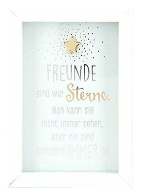 Depesche 11625-033-fotolijst met compliment, decoratieve lijst met mooie spreuk, ca, kleine attentie, wit, 8,4 x 5,8 x 1,9 cm