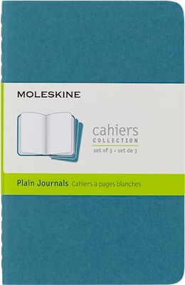 Moleskine Cahier Journal, Pocket, Plain, Brisk Blue (3.5 X 5.5)