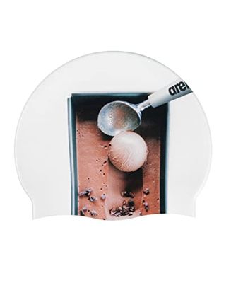 arena HD - Cuffia da nuoto unisex in silicone per adulti, allenamento e corsa, 100% silicone, senza pieghe, gelato