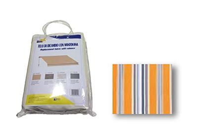 Linea Garden Friend Tela de repuesto completa para cortina de barra cuadrada 200 x 250 cm, fila amarilla