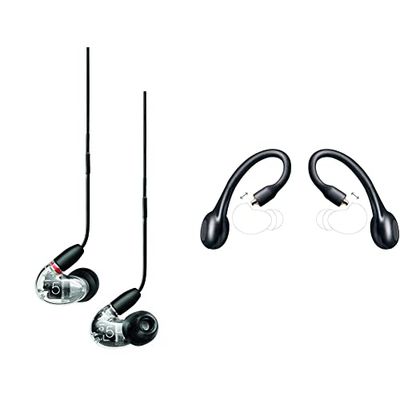 Shure AONIC 5 True Wireless Earbuds Bundle with SE535 Sound Isolating Earphones + RMCE-TW2 Bluetooth Adapter, Hi-Def Sound + Natural Bass, Three Drivers, Secure In-Ear Fit, Durable Quality - Clear