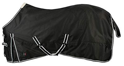 PFIFF 101898 hästar regnfilt Paxson, piltäcke hästfilt regnfilt, svart 125 cm
