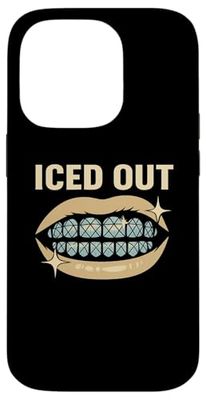 Iced Out Grillz Teeth Case for iPhone 14 Pro