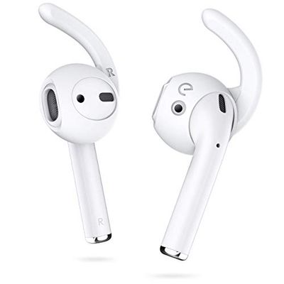 EarBuddyz 2.0 Apple Airpods e EarPods Cover e ganci di fissaggio per iPhone, cuffie, auricolari – trasparente (2 paia)