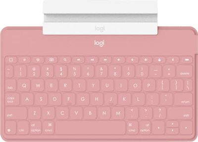 Logitech Keys-to-Go Draadloos tablet-toetsenbord, Bluetooth, iOS-toetsen, ultralicht en geruisloos, 3 maanden batterijduur, voor tablet en smartphone, Duitse QWERTZ-lay-out, zwart