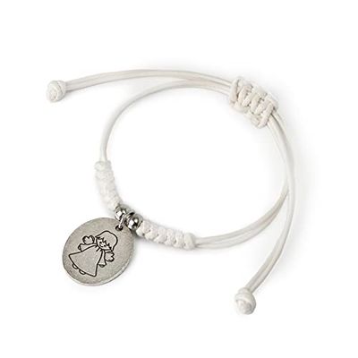 Pack of 4 Ivory Cord Bracelets Guardian Angel Medal