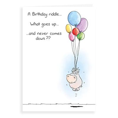 Regal Publishing Carte d'anniversaire humoristique Inscription What goes up 17,8 x 12,7 cm