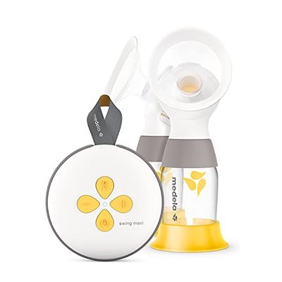 Medela Extractor de leche eléctrico Swing Maxi, Recargable mediante USB, más leche en menos tiempo, con embudos PersonalFit Flex y tecnología de extracción de 2 fases de Medela