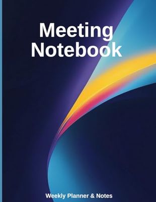 Meeting Notebook: Weekly Planner and Graph Paper Notes | 128 Pages | Large 8.5 x 11 inch | Work Planner, Note-Taking, Project Organizer
