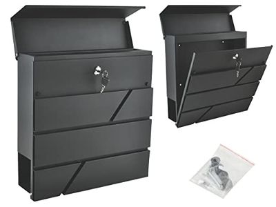 Iso Trade Large, Steel Metal, Outdoor, Front Door Mail Boxes A4 Letter BoxWall Mounted 6238 marca