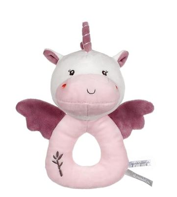 GIPSY TOYS – PELUCHE – HOCHET LICORNE – GAMMA "BAMBOO" – 14 CM S/TARJETA – ROSA – 1ª EDAD