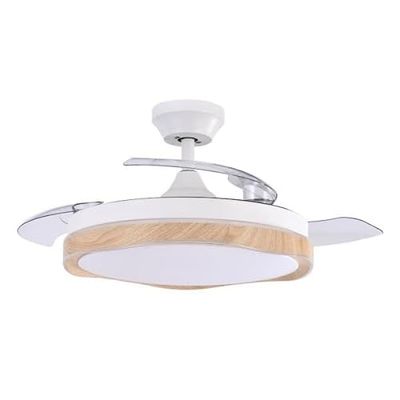 Brightium DC-ventilator, 3 vleugels, 107 cm, 7200 lm, 6 snelheden, 3000 K, 4500 K, 6000 K, afstandsbediening, timer, geheugen, ideaal voor airconditioning en comfort.