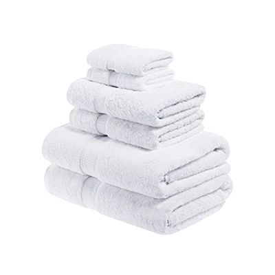 Superior - Juego de Toallas de algodón de 900 g/m2, Color Blanco, 6 Piezas