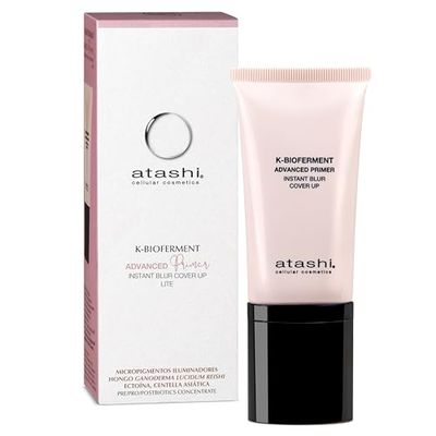 Atashi K-Bioferment Instant Blur | Zaawansowana baza pod makijaż przeciwstarzeniowa | Miękka i jedwabista skóra. Natychmiastowa młoda skóra | Lite krycie | 50 ml