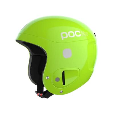 POC POCito Skull - veilige kinderskihelm voor racen, fluorescerend geel/groen, XS-S (51-54 cm)