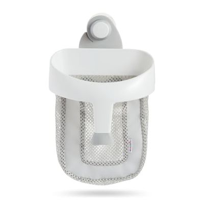 Munchkin Super Scoop Baby Bath Toy Storage Basket & Net, Removable Wall Hanging Bath Tidy, Baby Bath Caddy & Bath Organiser Rack, Shower & Bath Toy Holder, Bathroom Toy Net with Suction Cup & Handle