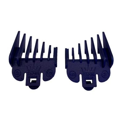 Taper King Hair Clipper Guide Comb Guard Set - Fool Proof Tapers & Fades at Home …(Sapphire - 1/2 to 3 (1.5mm to 10mm))