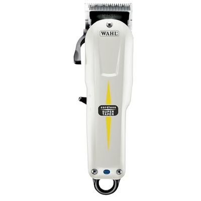 Wahl Cordless Super Taper - Tondeuse à cheveux professionnelle sur secteur - Pour l'épilation et l'effilage - noir/blanc